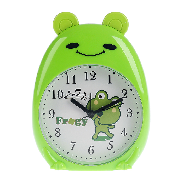 Alarm. Tierwelt Serie. Grüner Frosch, Hintergrundbeleuchtung, 12 * 16cm