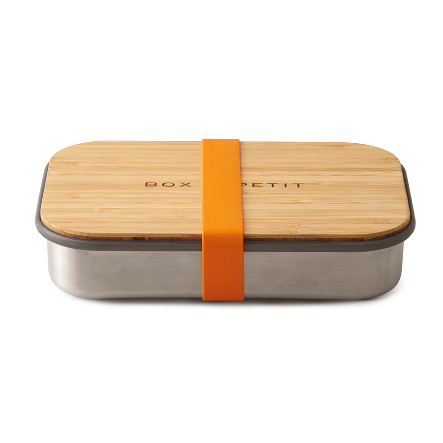 Sandwichbox Schwarz + Blum orange BAM-SB003