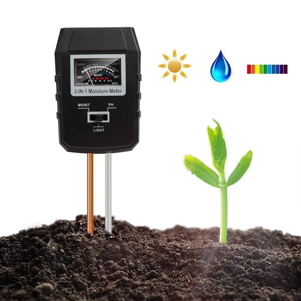 IN-1 Boden-pH-Meter Zimmerpflanzen Feuchtigkeitstester Garten Rasen Sensor Bodenmonitor