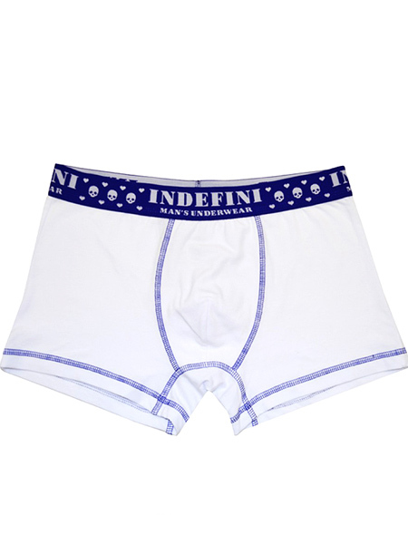 Indefini 115850 Boxer da Uomo Slim Fit Bianco in Cotone Morbido 