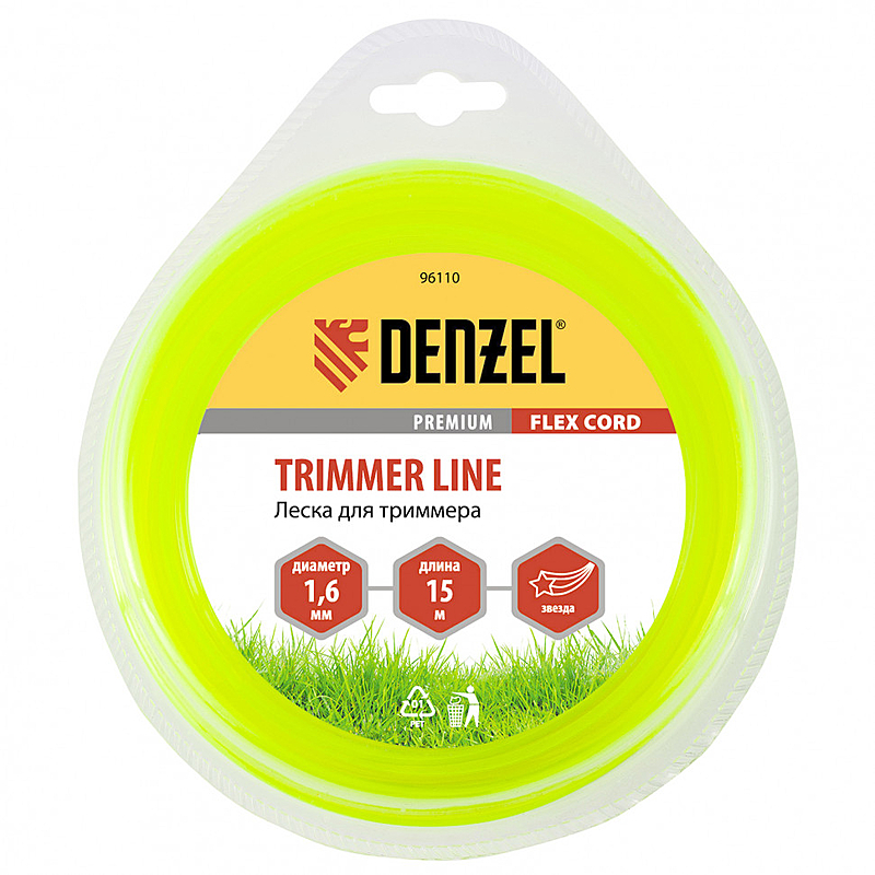 Trimmer line, pastorok 1,6 mm x 15 m, Flex kábel Denzel blister