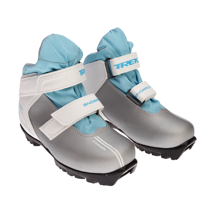 Lyžařské boty TREK Snowrock NNN 2 pásy (stříbrné, modré logo) (velikost 35)