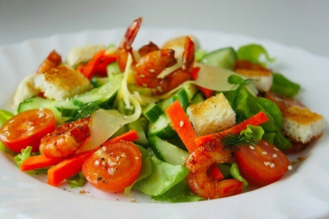 Le insalate più deliziose con gamberetti