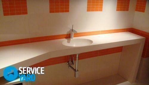 Kako popraviti countertop u kupaonici na zid?