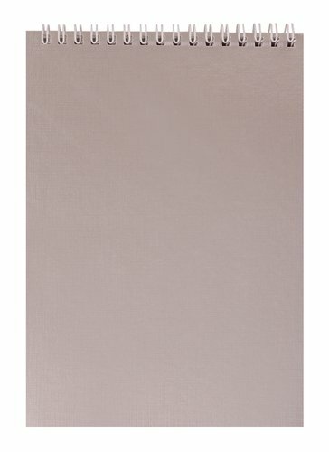 Notisblokk 80l. А5 bur Hatber / Hatber METALLIC Sølv flerfarget kutt, bumvinyl, på spiral 59582