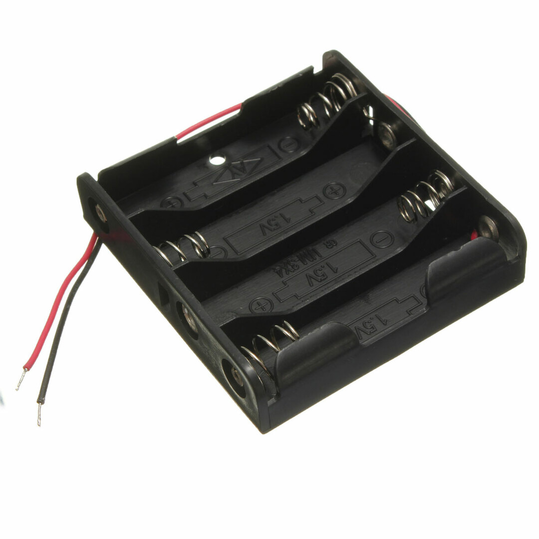 Akumuliatoriaus dėžės laikiklio dėklo laikymo standartinis lizdas 4 vnt baterijoms