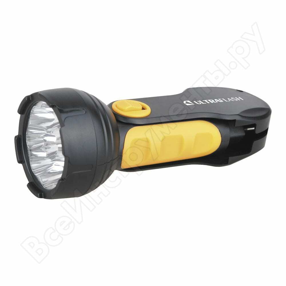 Svietidlo ultraflash LED3816 (batéria 220 V, čierno -žltá, 9 LED, sla, vrstva, sklad. zásuvková skrinka) 10794