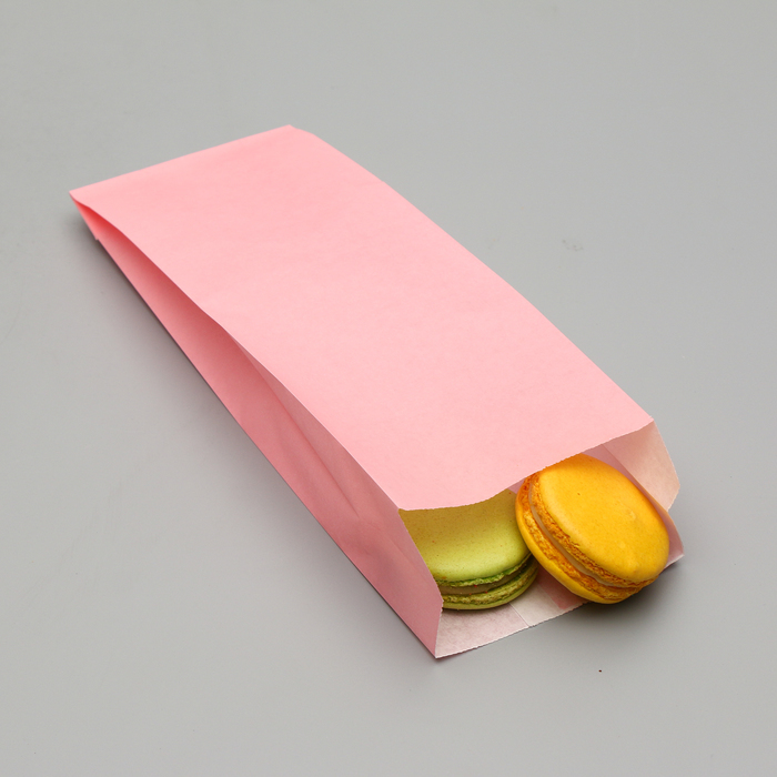 Packpapiertüte, rosa, V-förmiger Boden, 29 х 10 х 5 cm