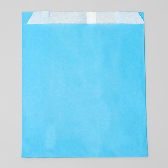 Füllpapiertüte, blau, V-Boden, 23,9 x 20 x 9 cm