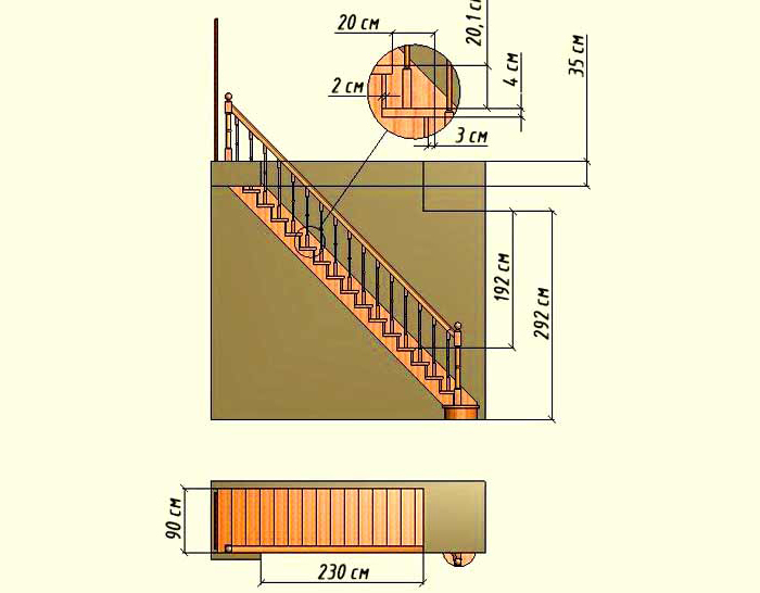 Variantenzeichnung einer Treppe