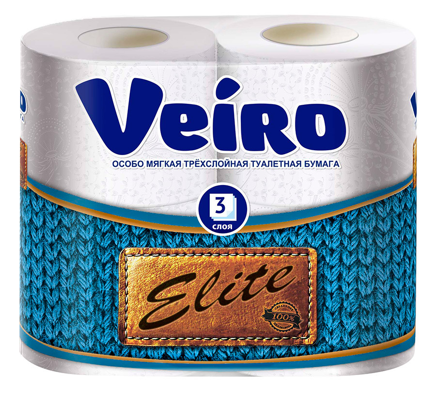 Veiro elite toaletný papier biely extra jemný 3 vrstvy 4 rolky: ceny od 61 ₽ nakúpte lacno v internetovom obchode