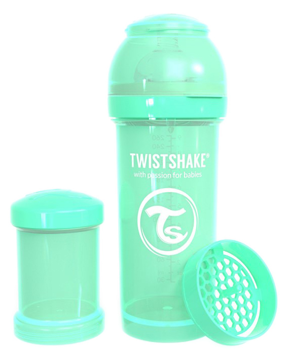 Twistshake Anti-Colic fľaša na kŕmenie Pastel Green 260 ml