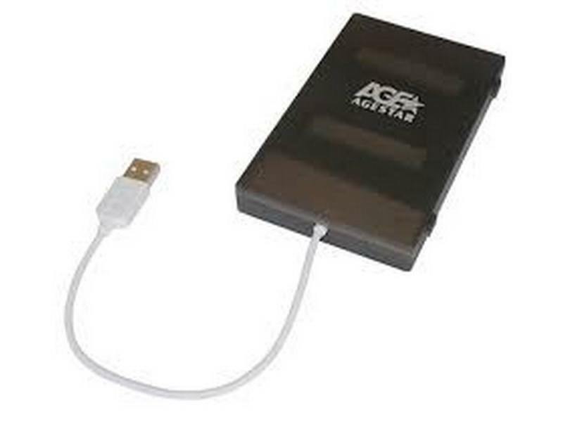 Vanjska kutija HDD / SSD 2.5 AgeStar SUBCP1 (CRNA) Kućište Crna / Plastika / USB 2.0 / SATA