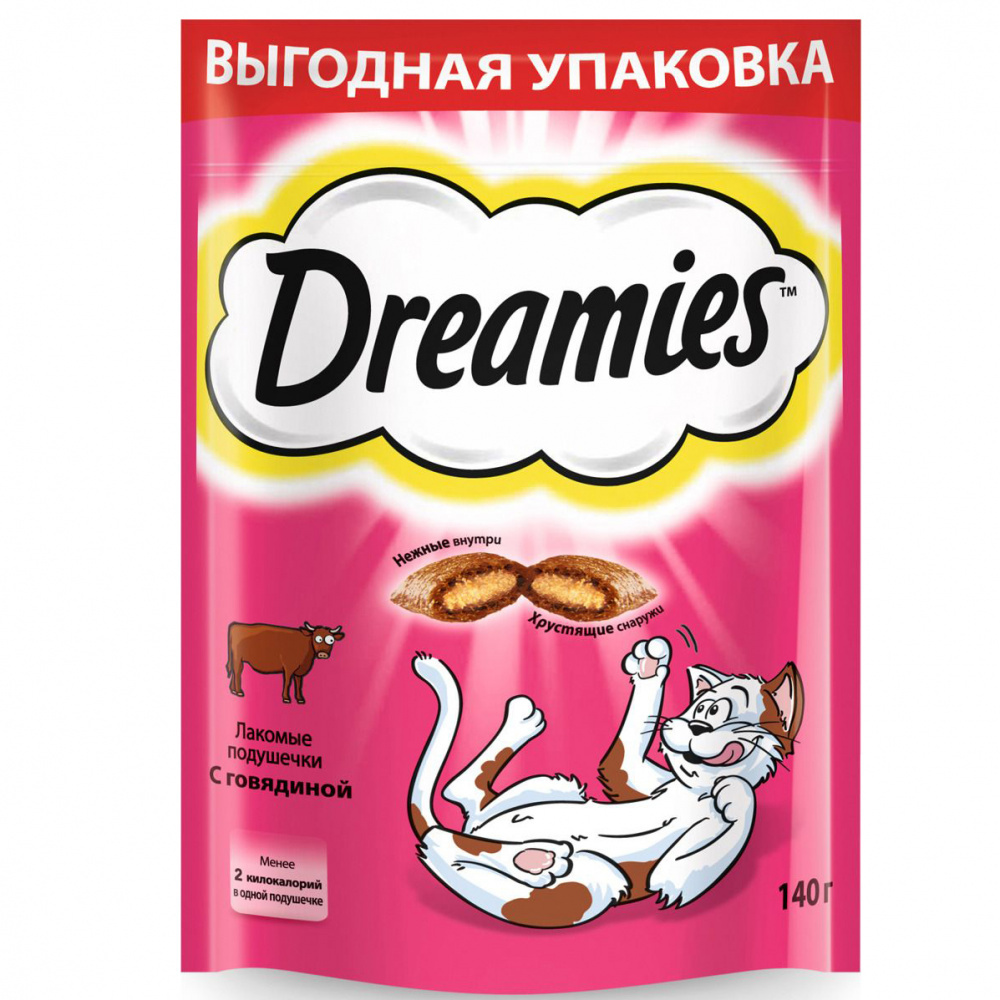 Leckerbissen für Katzen Dreamies mit Rindfleisch 140g