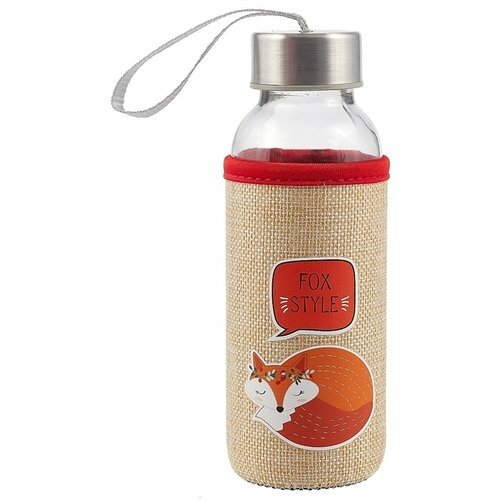 Flasche im Etui Jute Fox Fox Style (Glas) (300ml)