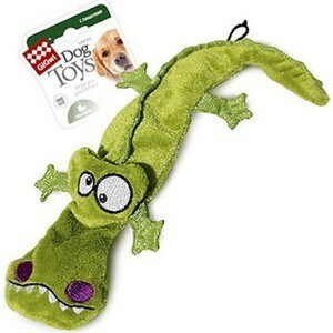 GiGwi Dog Toys Quietscher-Krokodil mit 4 Quietschen für Hunde (75021)