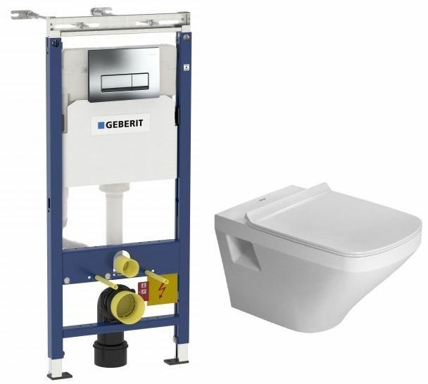 WC-Wandgarnitur Duravit Durastyle 2536090000 + 0063790000 + Geberit Installationssystem 458.125.21.1