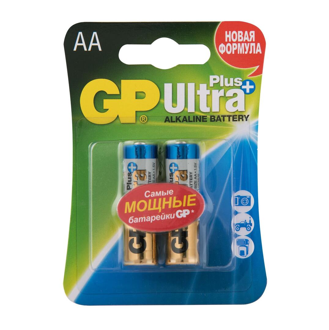 Finger-Alkalibatterien GP # und # quot; Ultra Plus # und # quot;, Typ АA (LR6), 1,5V, 2 Stück