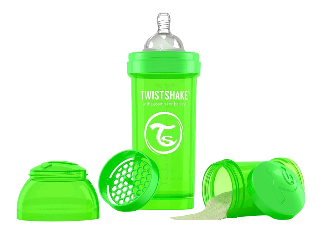 Detská fľaša Twistshake Anti-colic 260 ml zelená