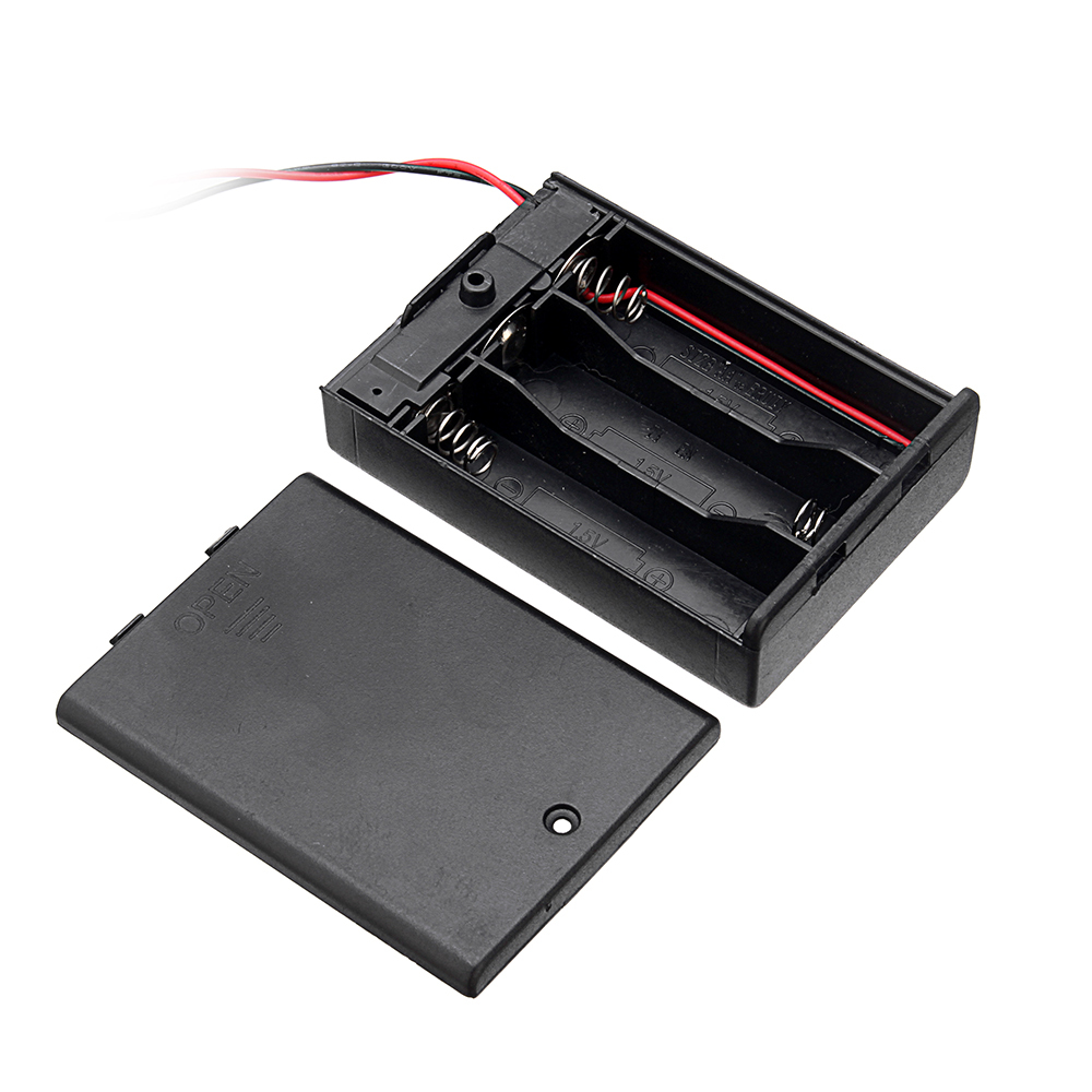 AA lizdo baterijų dėžės akumuliatoriaus plokštės laikiklis su jungikliu 3xAA baterijoms „pasidaryk pats“ dėklas