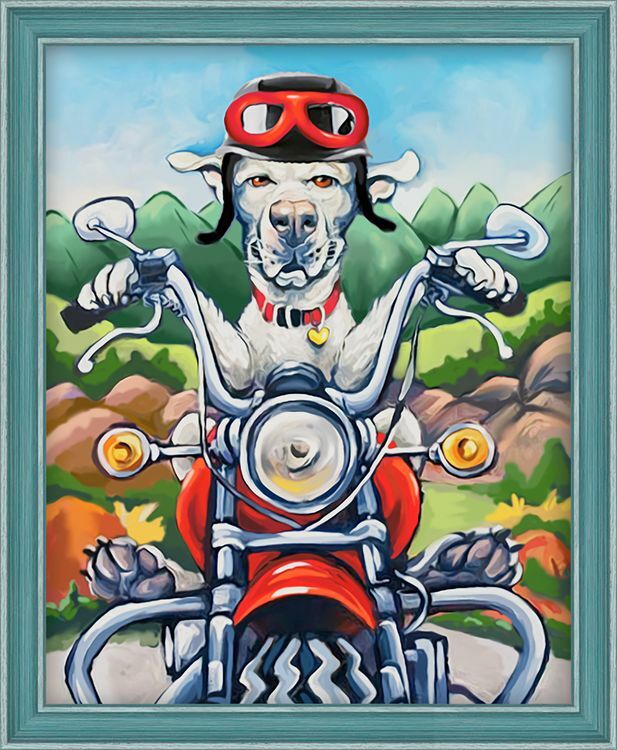 Dimanta izšuvumi " Biker suns"