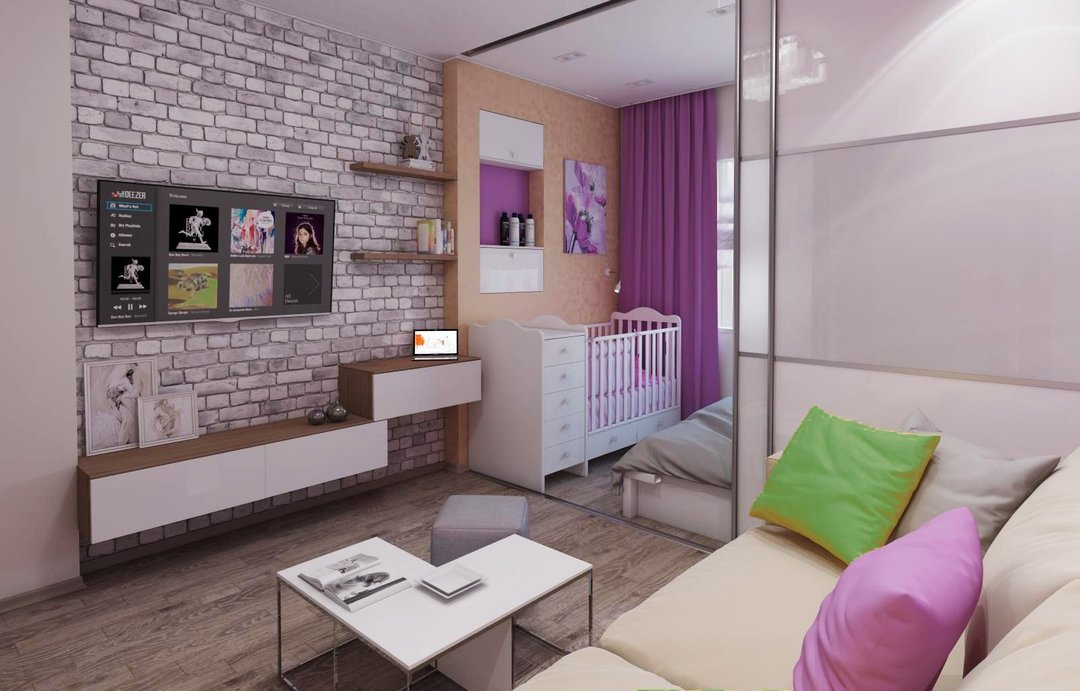Apartamento de 40 metros cuadrados con niño