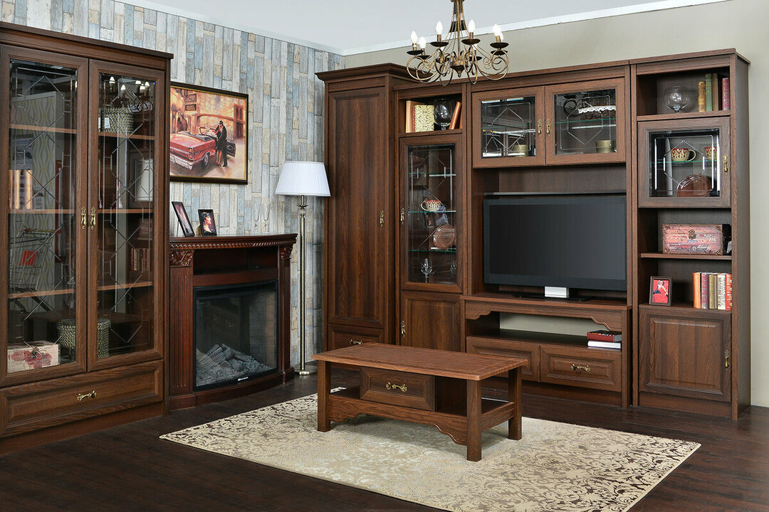 Nábytek do obývacího pokoje ze dřeva: možnosti designu místnosti, foto příklady interiéru