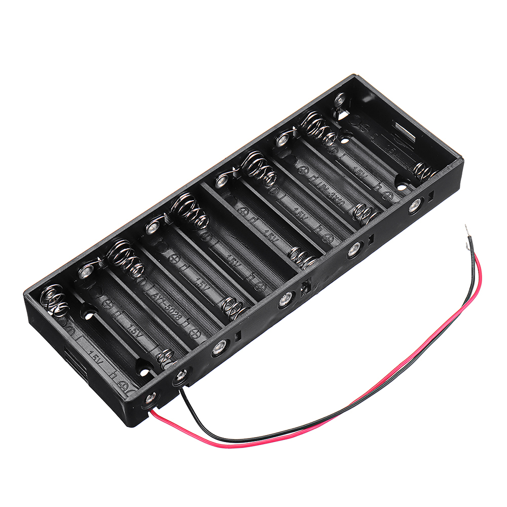 Lizdai AA baterijų dėžutės akumuliatoriaus plokštės laikiklis 10xAA baterijų „pasidaryk pats“ dėklui