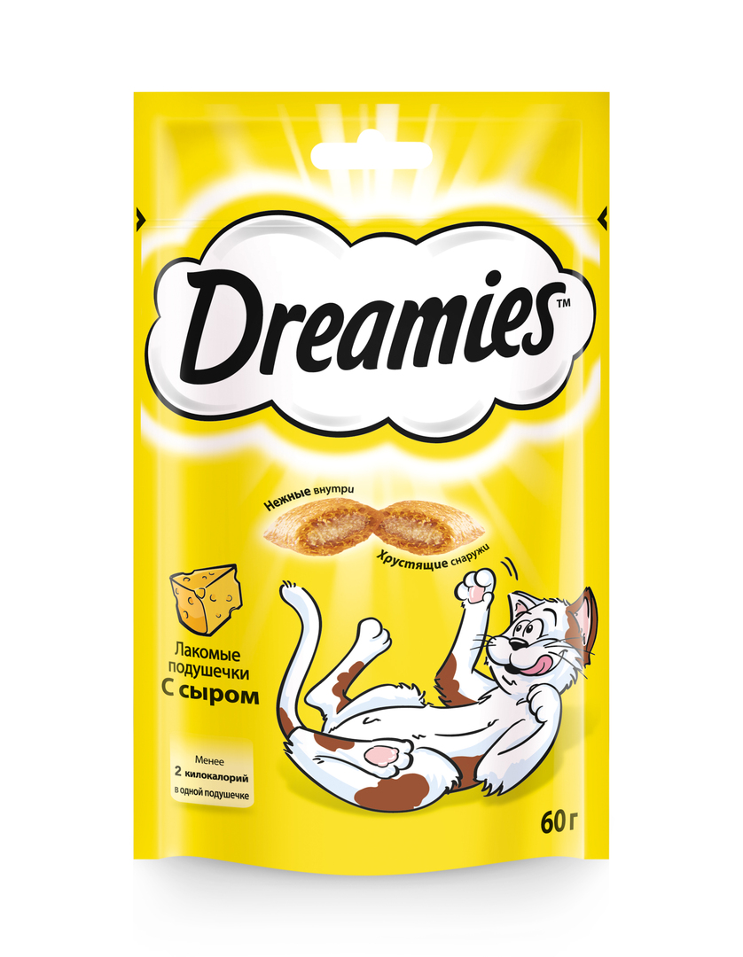 Dreamies Leckerbissen für ausgewachsene Katzen mit Käse, 60g