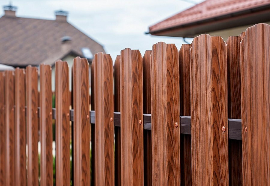 Šachové usporiadanie plotového plotu na plote letnej chaty