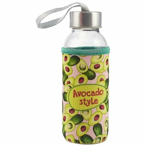 Flasche im Etui mit Avocadofarbe (Glas) (300ml)