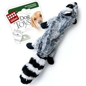 GiGwi Dog Toys Quietscher Waschbärhaut mit Plastikflasche Quietscher für Hunde (75270)