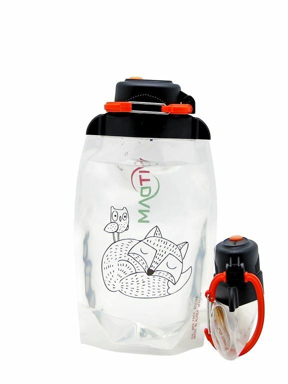 Sulankstomas ekologiškas butelis, skaidrus, 500 ml tūrio (straipsnis B050TRS-1304) su paveikslėliu