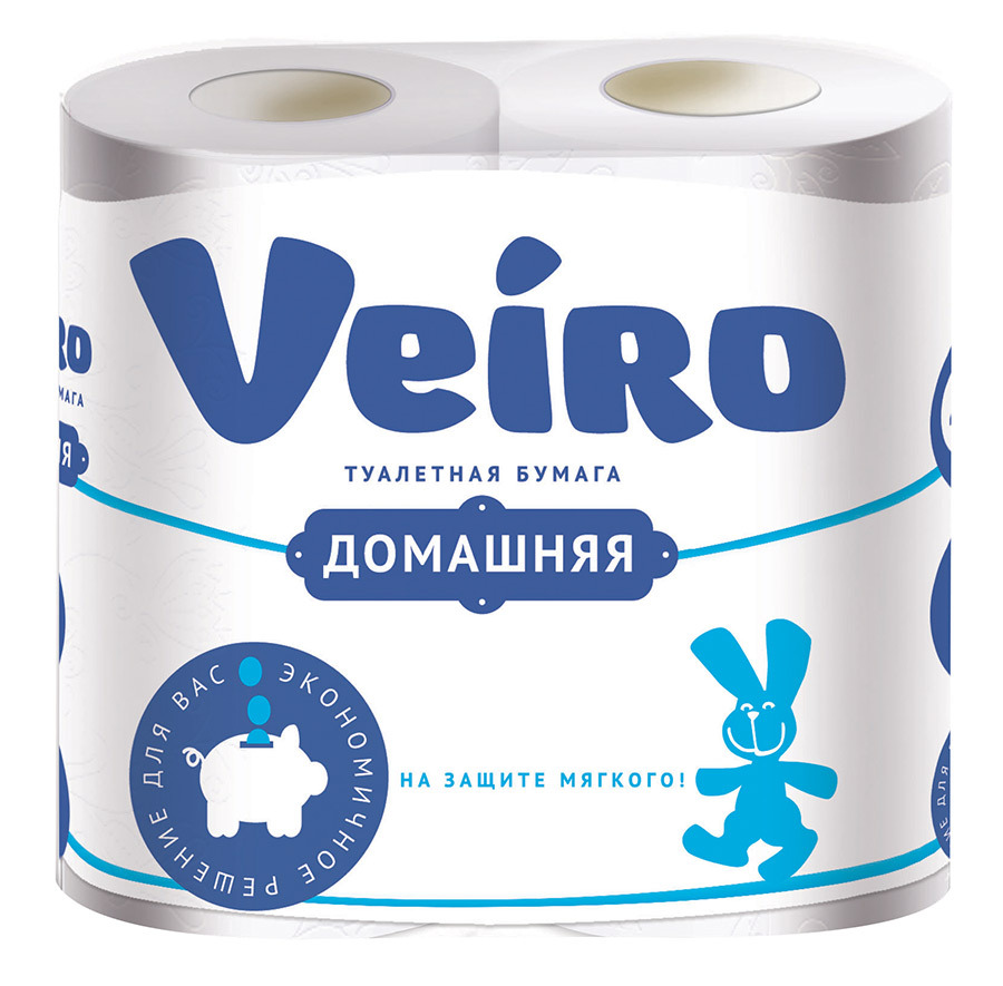 Veiro Linia Toilettenpapier Home weiß 2 Lagen 4 Rollen