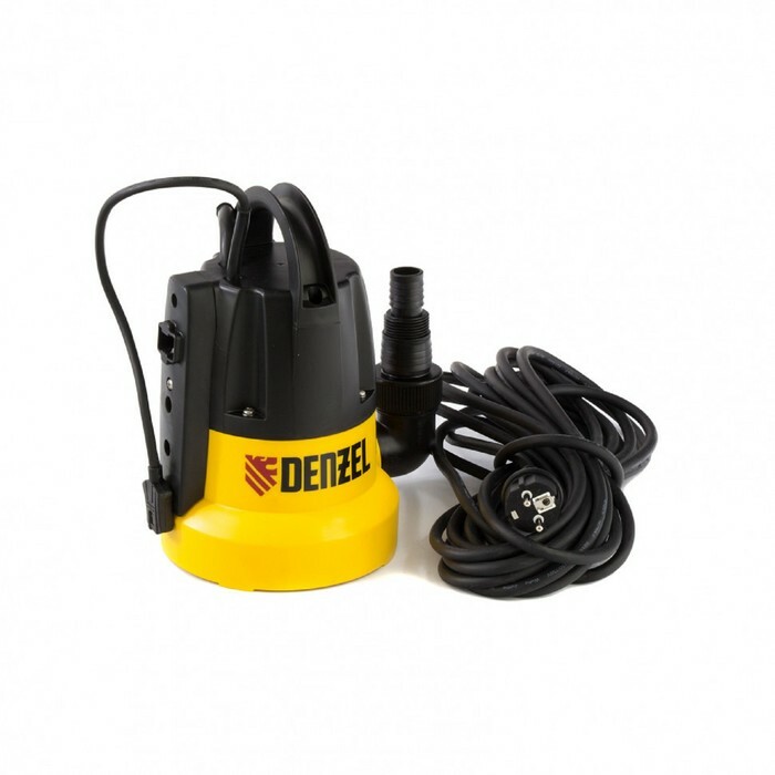 Temiz su için drenaj pompası Denzel DP500E, 500 W, kaldırma 7 m, 7000 l/h, kablo 10 m