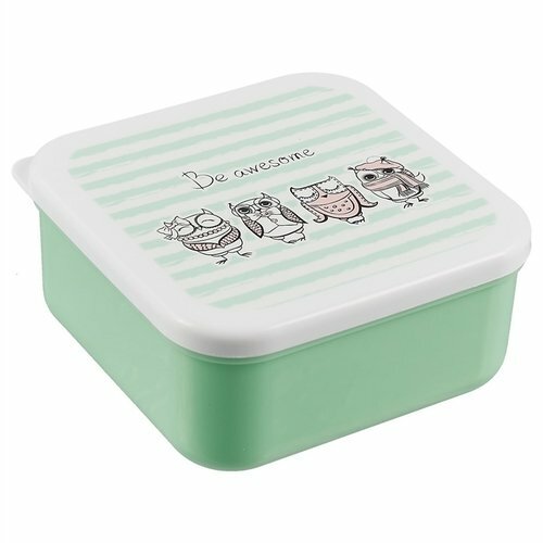 Kutija za ručak Owls Be awesome (plastika) (11,5h11,5) (12-rongtai-15004)