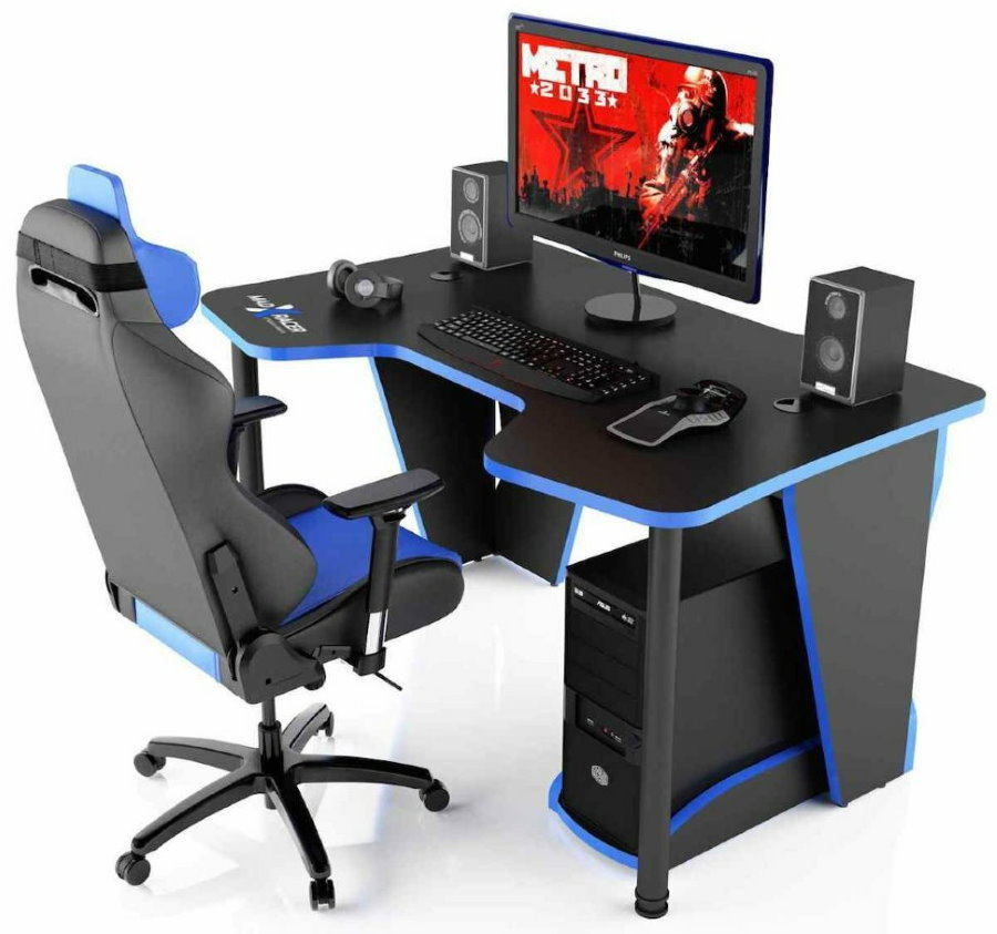 Schwarz Computer-Schreibtisch für einen Teenager