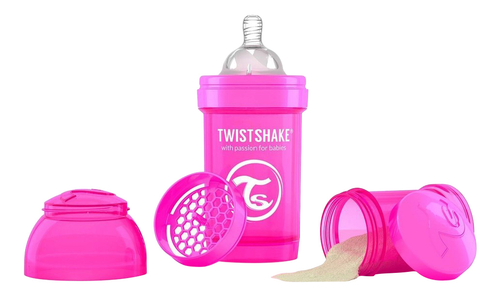Detská fľaša Twistshake Anti-colic 180 ml ružová