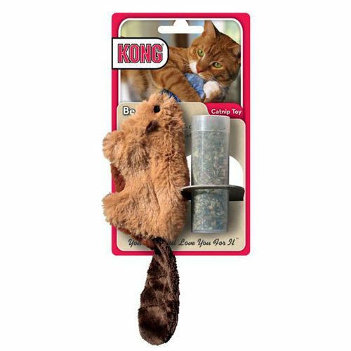 Kattelegetøj KONG Beaver, plys og katteurt