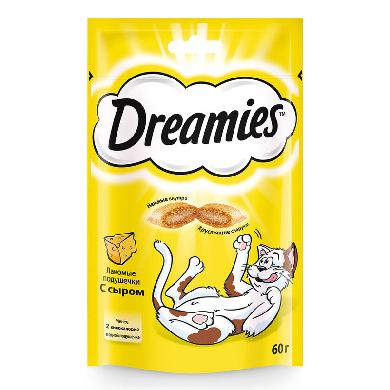 פינוק לחתולים כריות Dreamies טעימות עם גבינה 60 גרם