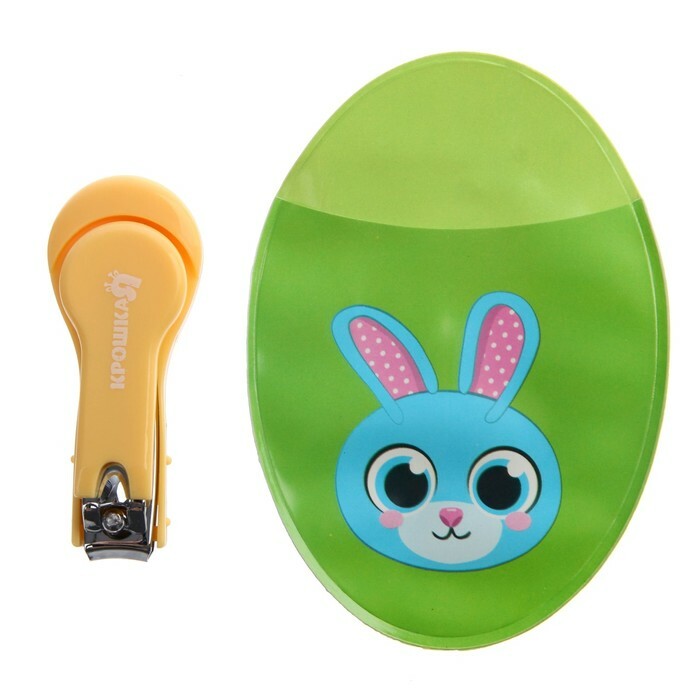 Kindernagelzange mit Überzug " Bunny", Farbe grün