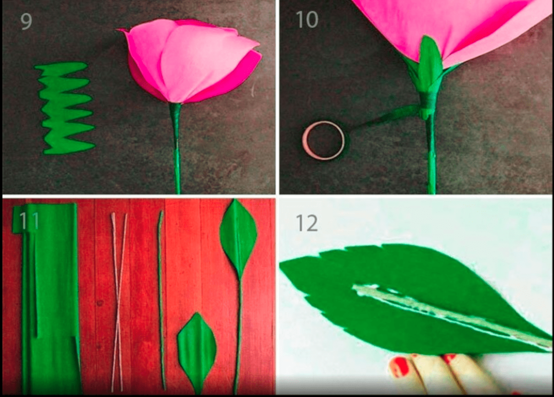 How to make a large flower from corrugated paper step by step