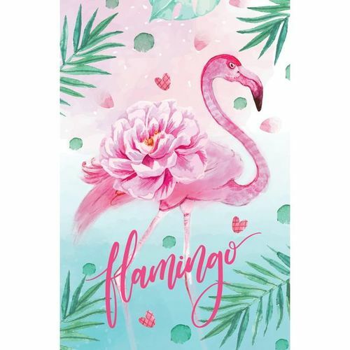 Notisblokk 48l. А7 (65 * 100) Hatberbur / Hatber Flamingo, 3 farger. Blokker, region belagt papir, laminering