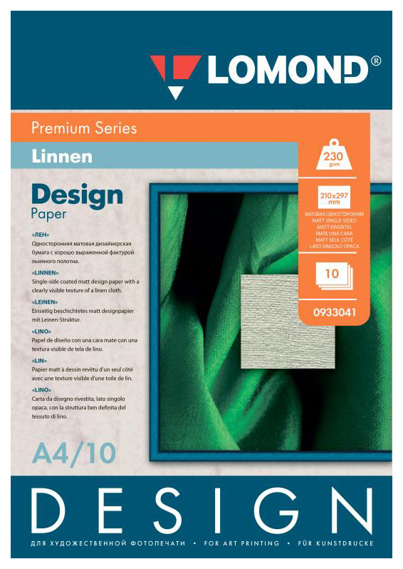Designpapier Lomond Design Premium Linen 0933041 Weiß