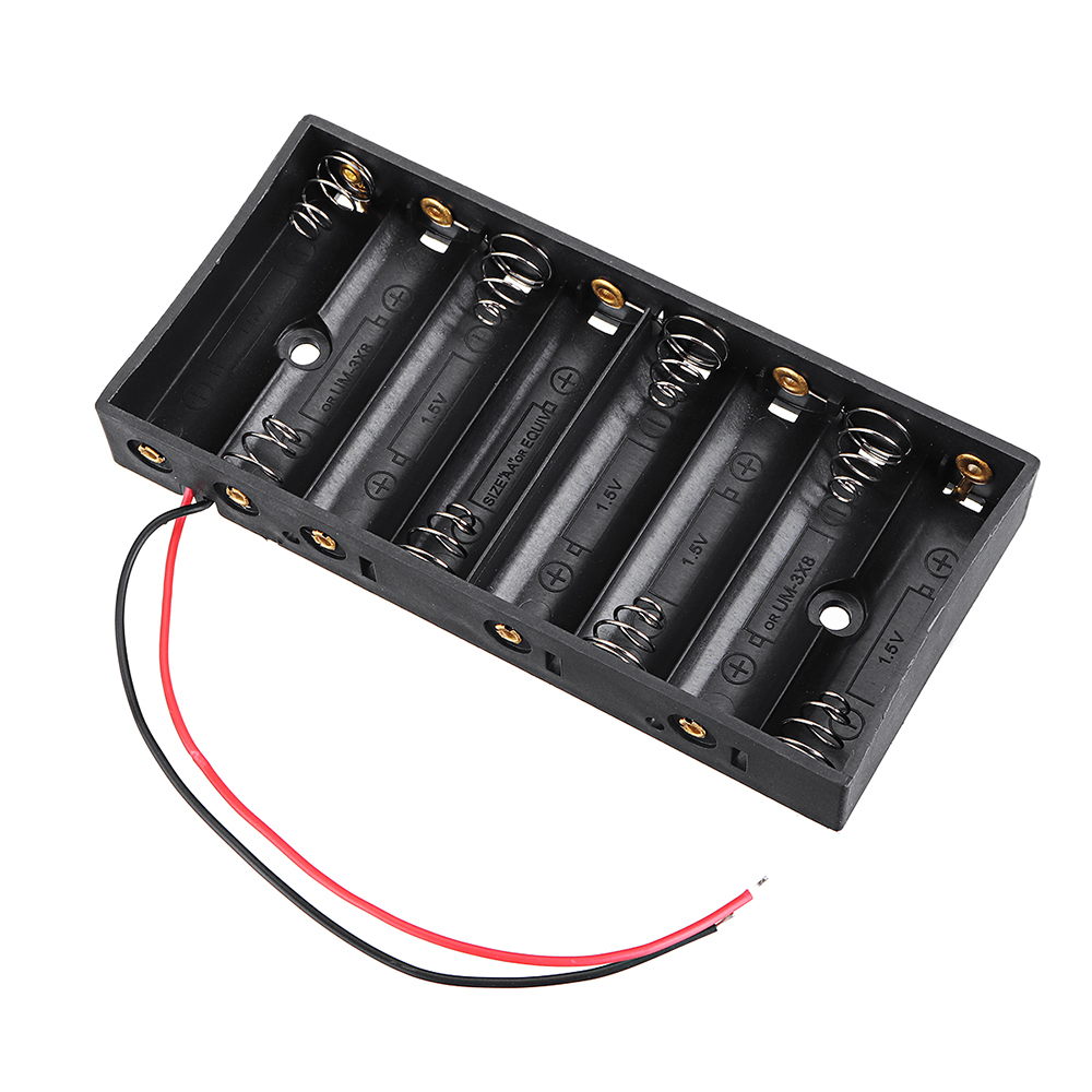Lizdai AA baterijų dėžutės akumuliatoriaus plokštės laikiklis 8xAA baterijų „pasidaryk pats“ dėklui