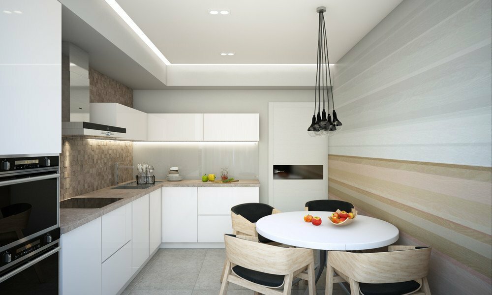 Küche 12 qm im modernen Stil