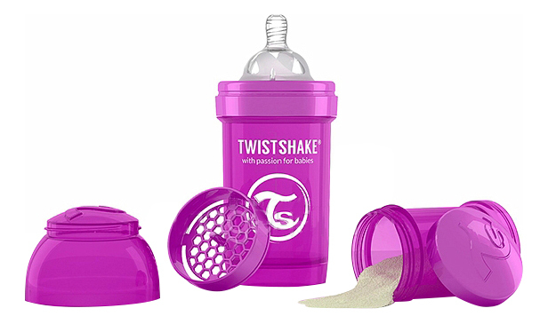Detská fľaša Twistshake Anti-colic 180 ml fialová