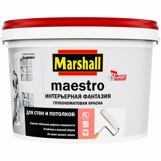 Lackierung Marshall Maestro Wohnzimmer # und # Schlafzimmer Base BW weiß gl / ma 2,5l